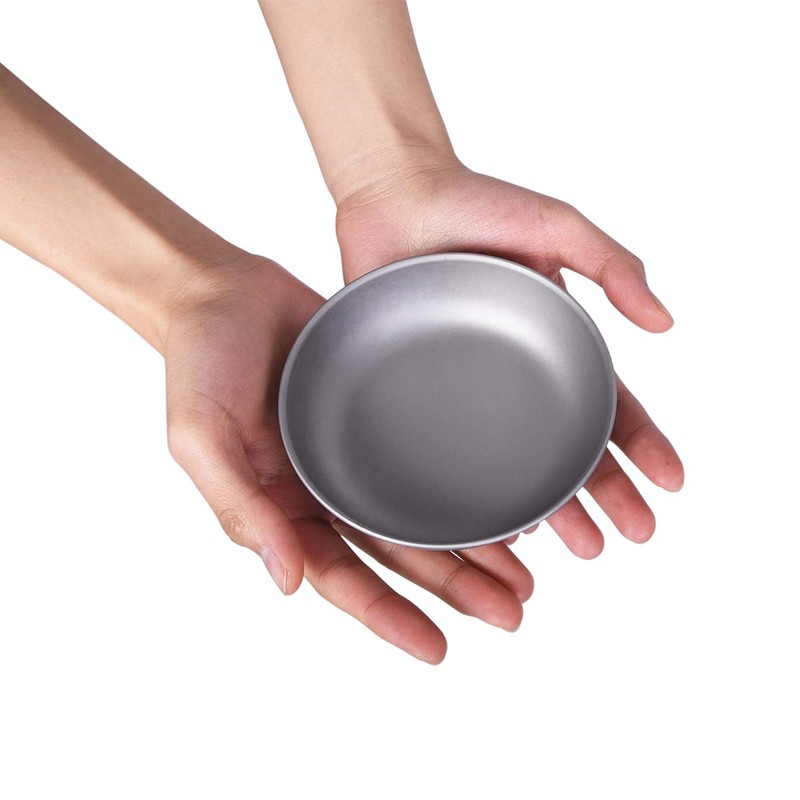 Boundless Voyage Ultralight Titanium Pan Dish Plate with Carry Mesh