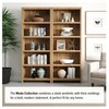Prepac Moda 5-Tier Tall Wooden Bookcase, Oak Storage Cabinet, Display