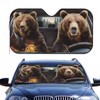 Dujiea Car Front Window Sunshade, Funny Driving Bear Foldable Auto