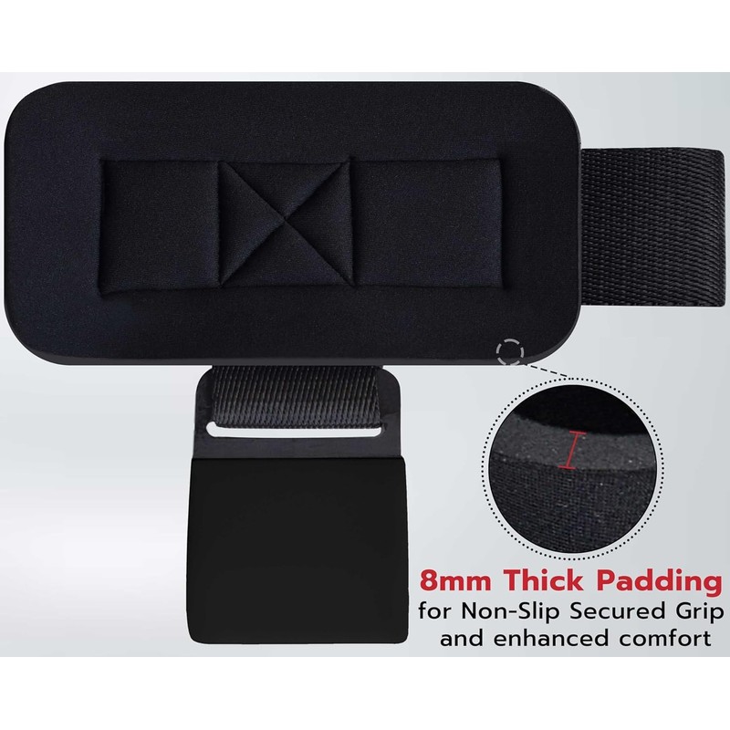 AQF Weight Lifting Hooks Straps, Non-Slip Rubber Coating Grips 8mm