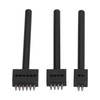 3Pcs Leather Perforated Tool Black Tooth Durable Quick Easy DIY