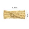 Wrinkle Gold Headband Stretchy Knotted Headbands for Women Wide Elastic