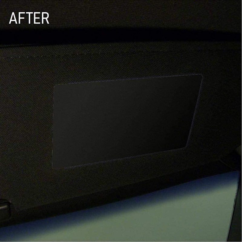 Universal Sunvisor Warning Label Covers - Jet Black - Peel