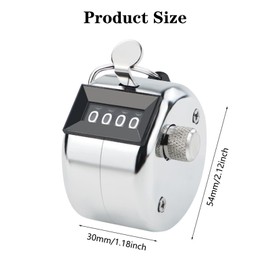 Half Forest 2 Stück Handzähler Zähler Mechanischer Zähler Edelstahlgehäuse Mit Schnalle Zum Zählen, Schwimmen, Sport, Coaching, Stricken, Golf Und Rudern