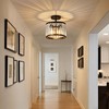 OKELI 9.8" Small Crystal Chandelier Semi Flush Mount Ceiling Light,