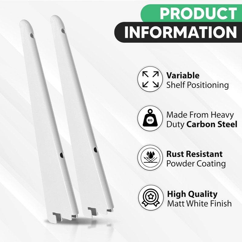 BMF DIRECT Twin Slot Wall Mounted Shelving Bracket | Heavy