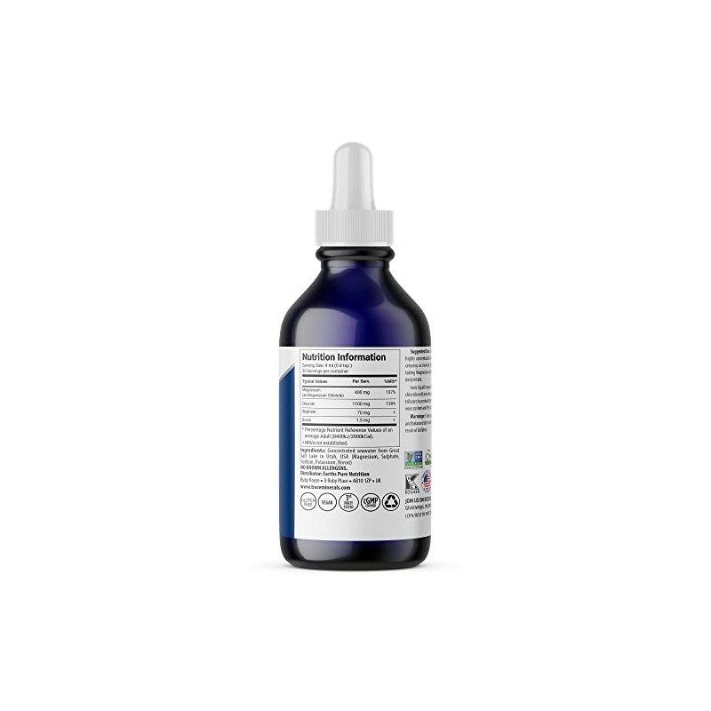 Trace Minerals Mega-Mag Magnesium Supplement - 4Fl Oz Low Sodium