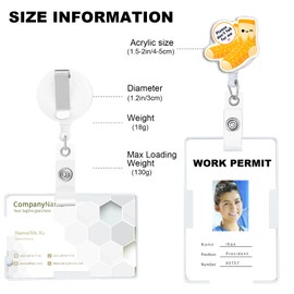Yellow Socks Badge Reels Holder Retractable with ID Clip for Nurse Name Tag Card Cute Nursing Doctor Teacher Student Medical Work Office