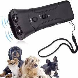 Plastic Ultrasonic Dog Repeller Deterrent,LED Light Anti Barking Equipment Dog Control Training