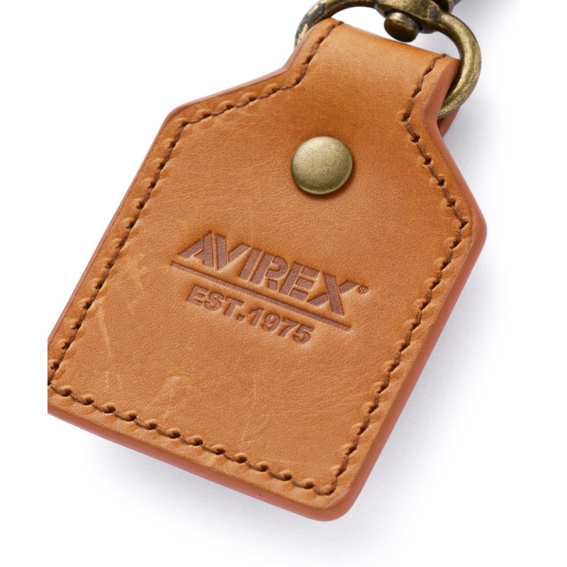 Avilex 783-4970025 Key Holder EMBOSSED Leather Embossed Leather Men's, 050