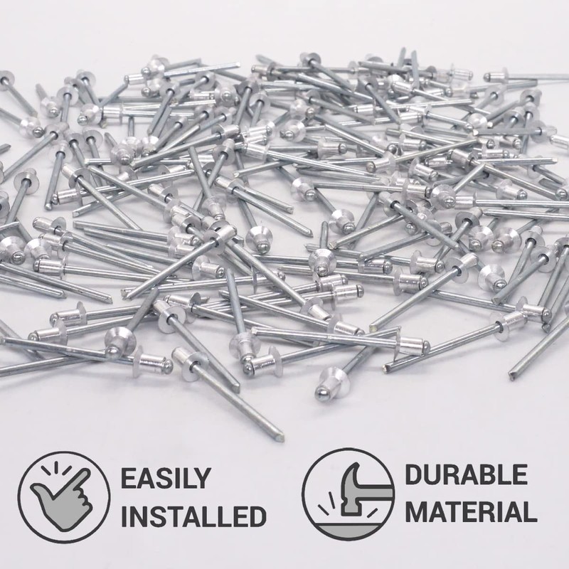 SKIR'CO Countersunk Aluminium Blind Rivets 4.0 x 6 mm Steel