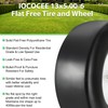 2 Pcs Upgrade 13x5.00-6 Flat Free Lawn Mower Tire and