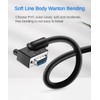 RIKYJIC DB9 RS232 Right Angle Serial Cable 9 Pin Male