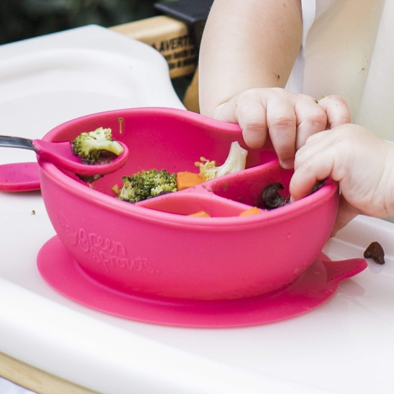 Feeding Bowl & Learning Bowl-Green Set-9Mo+
