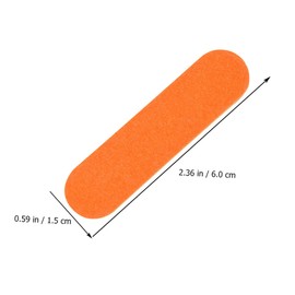 Mikinona Orange Disposable Wooden Nail Files 100pcs Pack Double-Sided Grit for Professional Manicure and Pedicure for Salon and Home Use