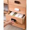 2Pcs White Self-Stick Instant Cabinet Handle Pulls Drawer Pull Helper