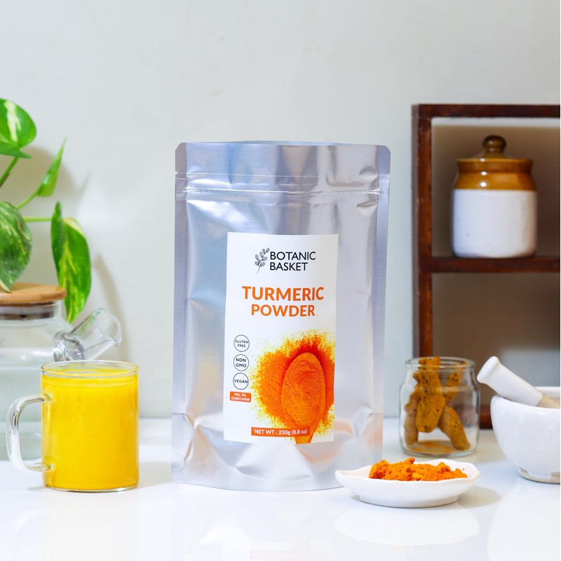 Botanic Basket Turmeric Powder 250 grams, Min 5% Curcumin Content,
