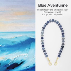 Posadina Natural Stone Phone Charm, Beaded Healing Phone Wrist Strap, Handmade Cellphone Chain Lanyard with Tether Tab