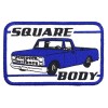 Retro Square Body Chevy  Truck Blue Patch Iron Sew On Vintage Style Retro Cap Hat