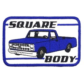 Retro Square Body Chevy  Truck Blue Patch Iron Sew On Vintage Style Retro Cap Hat