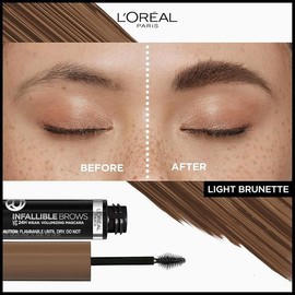 L'Oréal Paris 로레알 파리 2배 로우 FL 볼륨 눈썹을 OZ 웨어 풀러 브로우 13 롱래스팅 인폴더블 라이트 24H 메이크업 위한 브루넷 마스카라 [Auburn] L'Oreal Paris Double Row FL Volume Eyebrow OZ Wear Fuller Brow 13 Long-lasting Infallible Light 24H Makeup for Brunette Mascara [Auburn]
