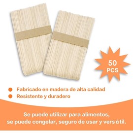 Popsicle Sticks For Crafts 50pcs Popsicle Sticks Craft Sticks Wooden Lolly Pop Sticks Natural Wood Slices Wooden Slices Ice Cream Stick Wooden Sticks For Crafts Popsiclesticks For Food
