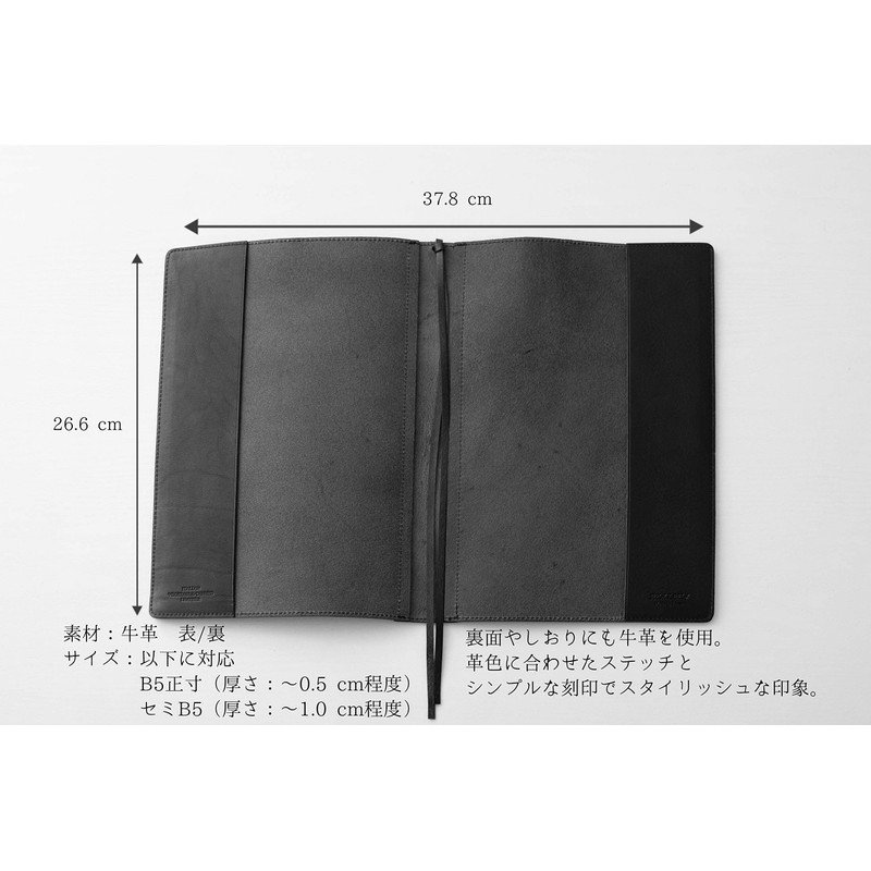 KLASSICA Classica Nicole Genuine Leather B5 Notebook Cover (Black, Holds