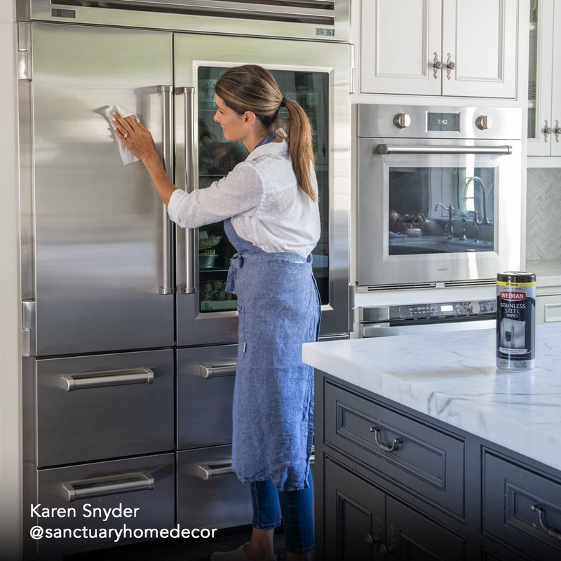 Weiman Stainless Steel Wipes American Born Stainless Steel Cleaner, Pack