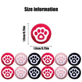 Vroxdrez Joystick Kappen kompatibel mit für Switch 2 Joy‑Con – 6er Set Silikon Thumb Grip Caps Schutz Cover, Weich & Rutschfest, Schwarz/Rot/Rosa – Ergonomische Kontrolle & Langlebig (A)