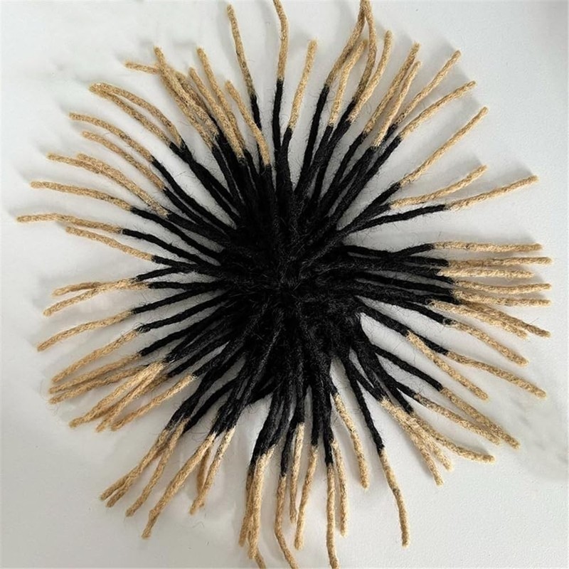 Sistema de trenzas afro de 23 cm con cabello humano,