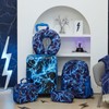 Redbaker 6 Pcs Kids Luggage Set, 17 Inch, Blue Lightning