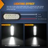 Nilight 6Inch Oval Trailer Tail Light 2PCS White 24LED Back