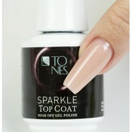 TONES Gel Polish Top Coat - Sparkle Purple/Iridescent (16.56 ml / 0.56 fl oz)