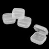 MANCHAP 50 Pack Square Mini Plastic Bead Box, 3.5 x