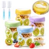 Vaso Avena Overnight 500ml 4PCS Tapa Hermética sin BPA