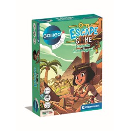 Clementoni Galileo Escape Games - Treasure Hunt in Ancient Egypt, Board Game for Puzzles with Clue Cards, Family Game from 8 Years, 59334 11.2 x 15.6 x 3.2 cm