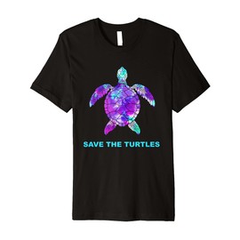 Save the Turtles Tie Dye Sea Turtle Environment Premium T-Shirt