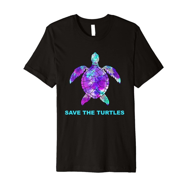 Save the Turtles Tie Dye Sea Turtle Environment Premium T-Shirt