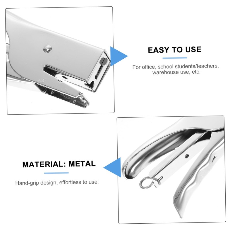 GRIRIW Hand Grips Needleless Stapler Holds 20 Sheets Metal Pliers