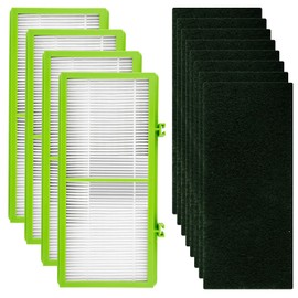 (12 Pack) AER1 Filter 4 HEPA Filters + 8 Carbon Booster Filters Compatible With Holmes AER1 Type Total Air Filter HAPF300AH True HEPA Filter, Replacement HEPA Filter Accessories