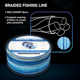 Reaction Tackle Reaction Tackle Braided Fishing Line Hi Vis Orange 20LB 1500yd