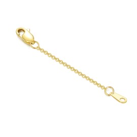 14k Gold 1"/1.5"/2"/3"/4"/5" Necklace Bracelet Extender Chain, Necklace Extender Gold 14k, Durable Removable Gold Chain Extender, 14k Gold Extension Chain Extended Chain for Necklace Anklet Bracelet (1.5inch, style 11-yellow)