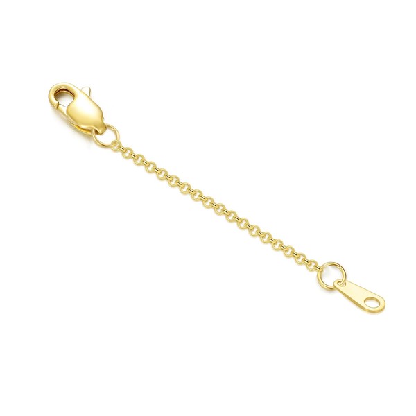 14k Gold 1"/1.5"/2"/3"/4"/5" Necklace Bracelet Extender Chain, Necklace Extender Gold