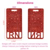 Glitter Acrylic Registered Nurse Holder Vertical RN Badge Buddy 2.25