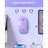 RAPIQUE - mouse inalámbrico Bluetooth, morado, 1600 DPI, larga vida
