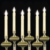 Meigic 6 Pcs Window Candles with Sensor Dusk to Dawn,