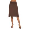 EXCHIC Women's Elastic Waist Plain A-Line Yoga Skirt - Coco,