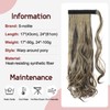 S-noilite Wrap Around Wavy Ponytail Extensions 17 Inch Long Curly