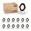 Comiled 12 Pack Black 4 Inch LED Recessed Ceiling Lights