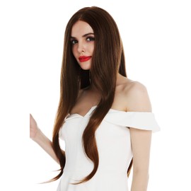 WIG ME UP - DW2848-MT-24BT87 Women's Wig Monofilament Very Long Sleek Smooth Red-Brown Blonde Highlighted
